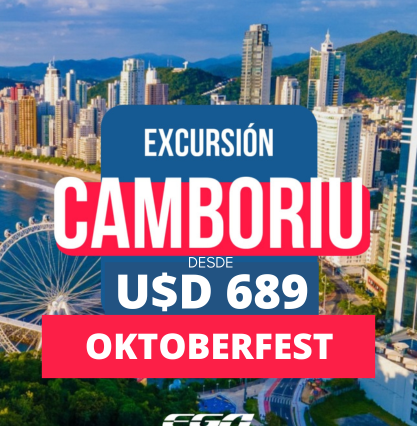 CAMBORIU - OKTOBERFEST 2026 - 8 DÍAS - 5 NOCHES